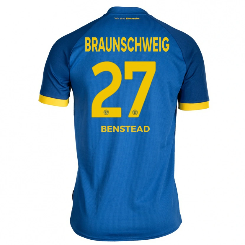 Danxen Kvinder Jakob Benstead #27 Kongeblå Gul Udebane Spillertrøjer 2025/26 Trøje T-Shirt