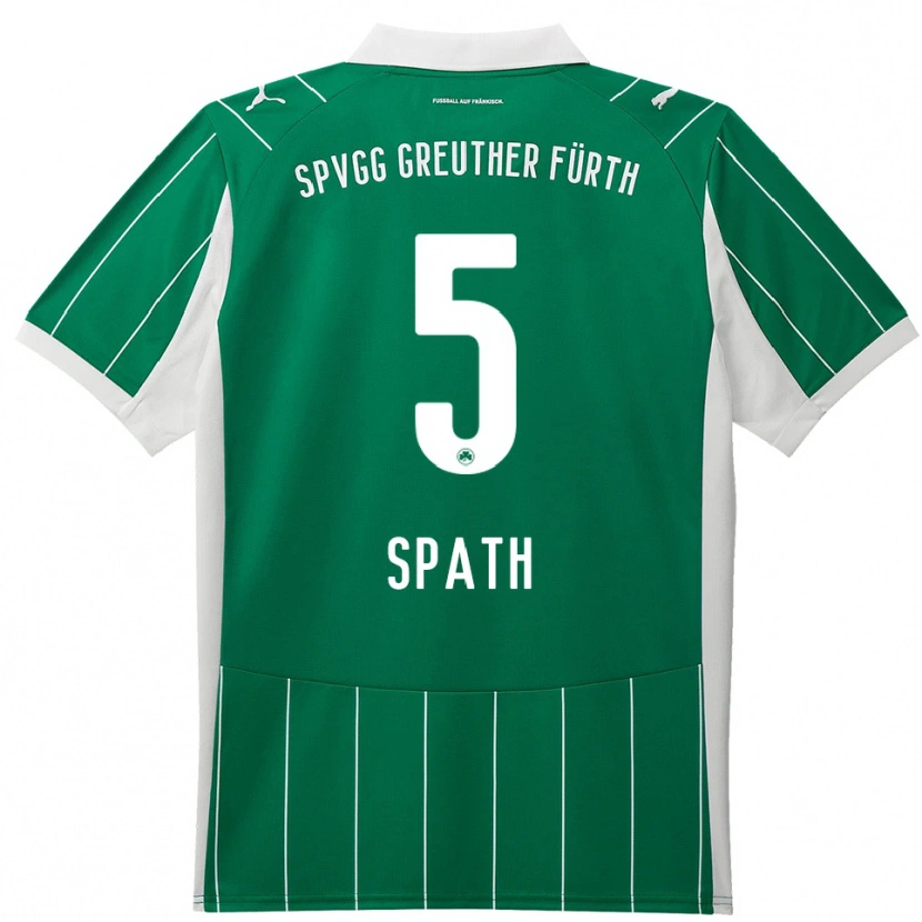 Danxen Kvinder Dominik Spath #5 Grøn Hvid Udebane Spillertrøjer 2025/26 Trøje T-Shirt