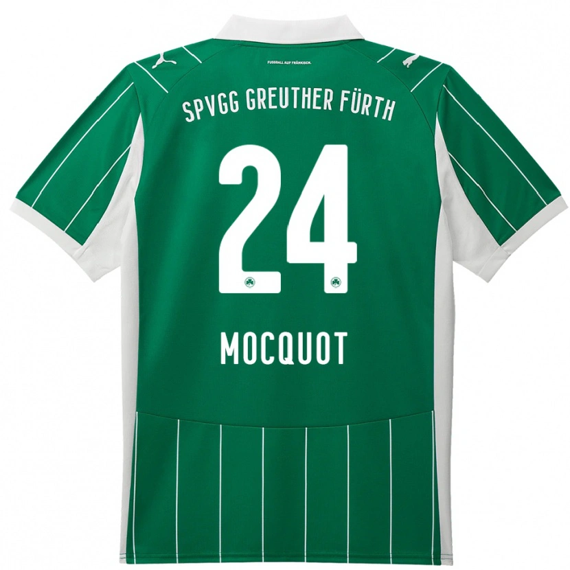 Danxen Kvinder Leonidas Mocquot #24 Grøn Hvid Udebane Spillertrøjer 2025/26 Trøje T-Shirt