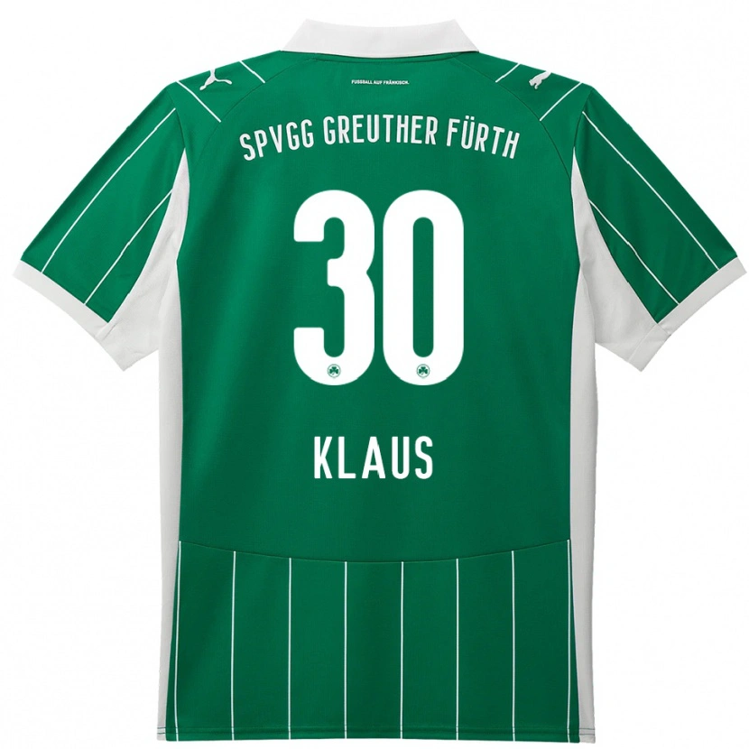 Danxen Kvinder Felix Klaus #30 Grøn Hvid Udebane Spillertrøjer 2025/26 Trøje T-Shirt