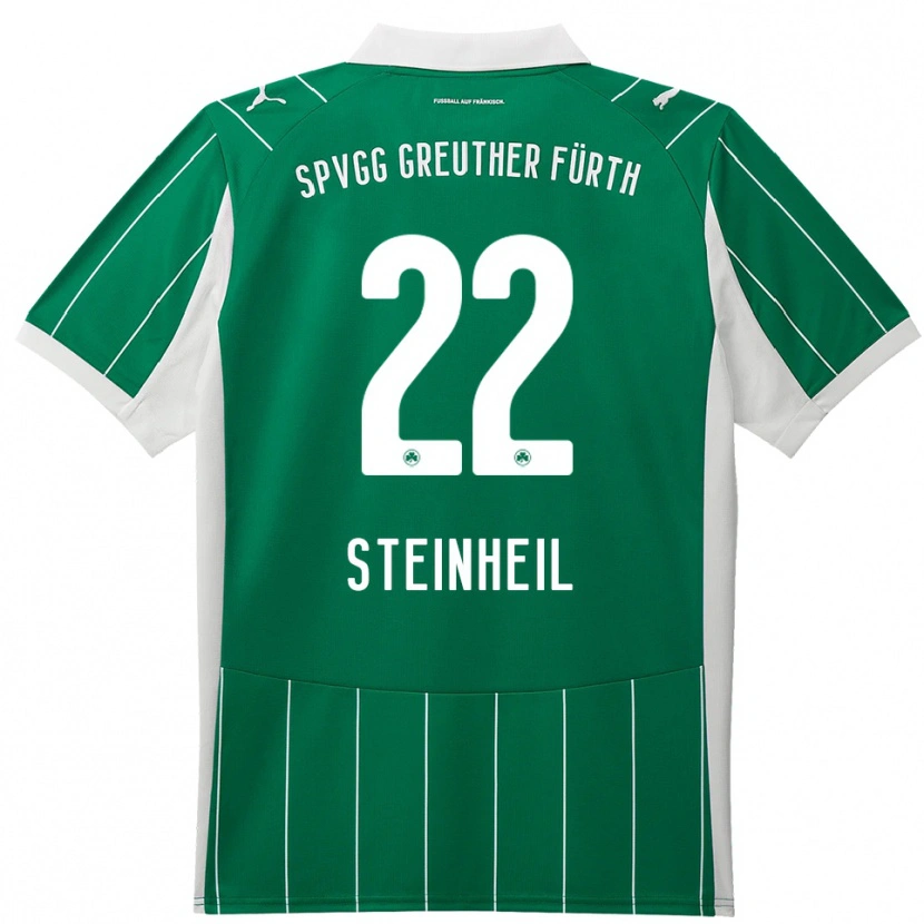 Danxen Kvinder Melvin Steinheil #22 Grøn Hvid Udebane Spillertrøjer 2025/26 Trøje T-Shirt