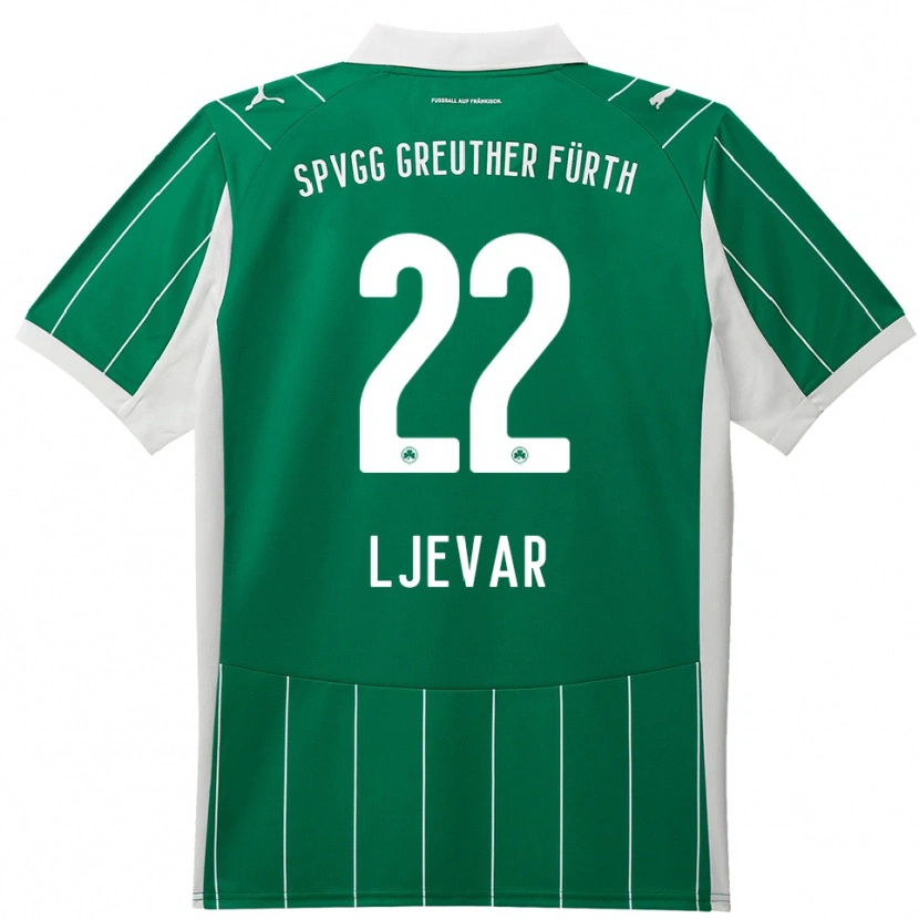 Danxen Kvinder Nico Ljevar #22 Grøn Hvid Udebane Spillertrøjer 2025/26 Trøje T-Shirt