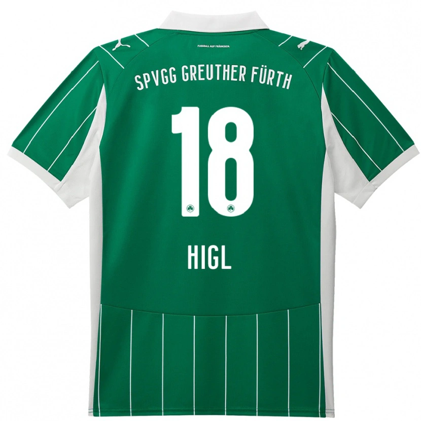 Danxen Kvinder Felix Higl #18 Grøn Hvid Udebane Spillertrøjer 2025/26 Trøje T-Shirt