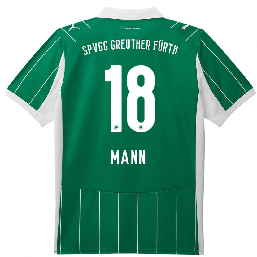 Danxen Kvinder Silas Mann #18 Grøn Hvid Udebane Spillertrøjer 2025/26 Trøje T-Shirt