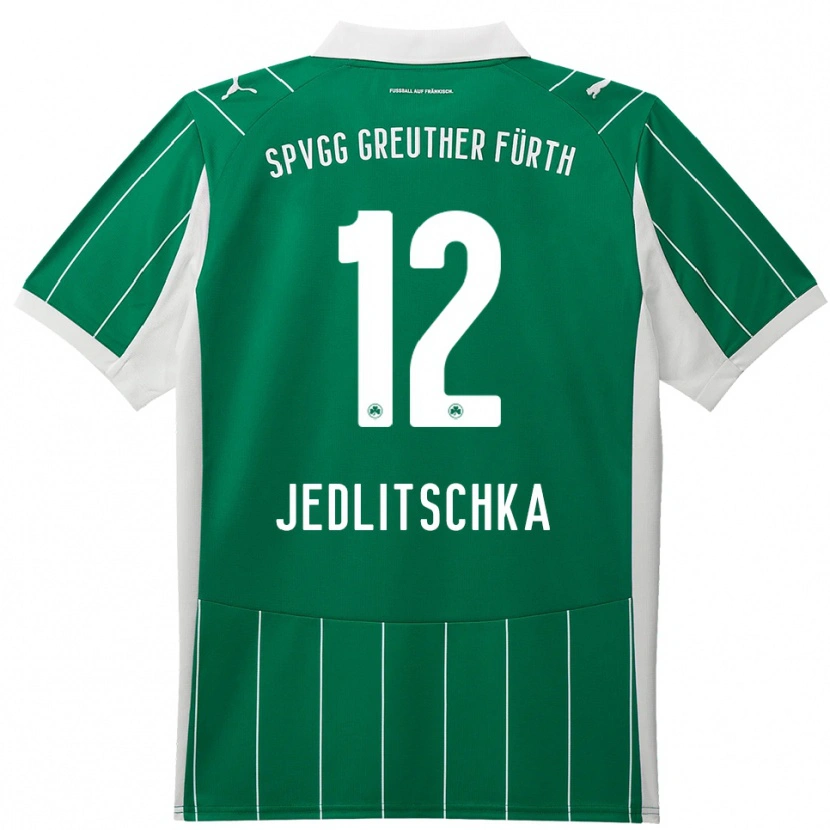 Danxen Kvinder Moritz Jedlitschka #12 Grøn Hvid Udebane Spillertrøjer 2025/26 Trøje T-Shirt