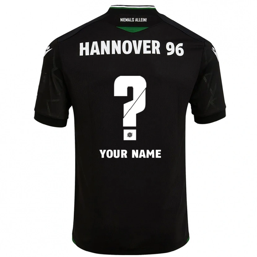 Danxen Kvinder Dit Navn #0 Sort Grøn Udebane Spillertrøjer 2025/26 Trøje T-Shirt