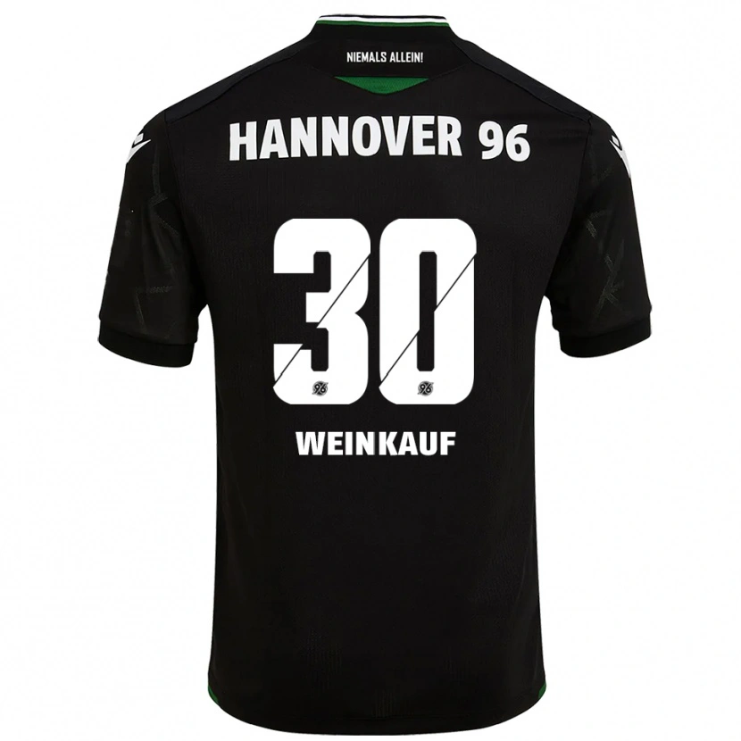 Danxen Kvinder Leo Weinkauf #30 Sort Grøn Udebane Spillertrøjer 2025/26 Trøje T-Shirt