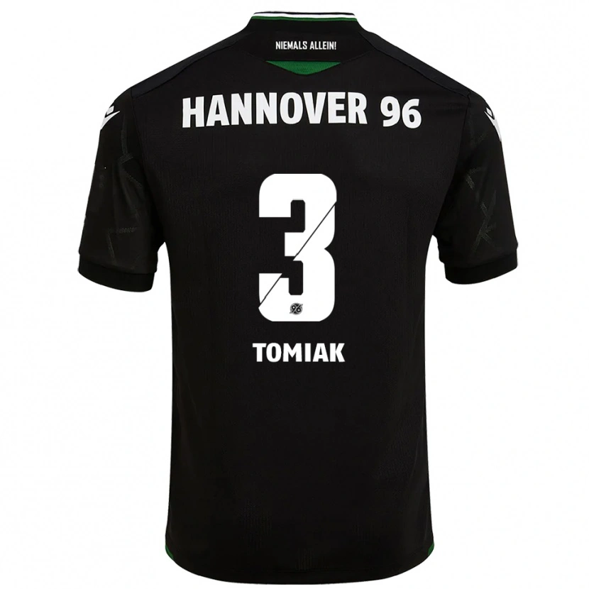 Danxen Kvinder Boris Tomiak #3 Sort Grøn Udebane Spillertrøjer 2025/26 Trøje T-Shirt