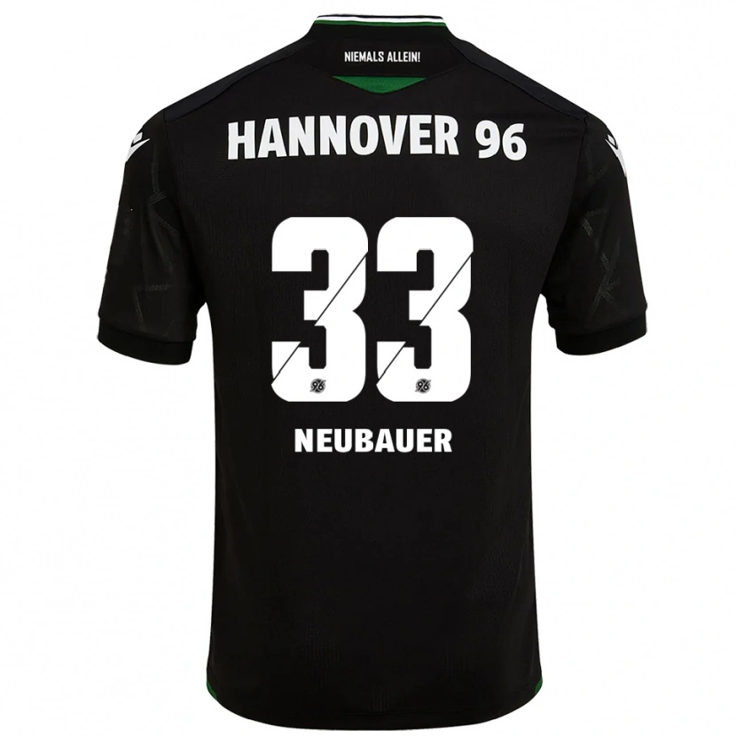 Danxen Kvinder Maurice Neubauer #33 Sort Grøn Udebane Spillertrøjer 2025/26 Trøje T-Shirt