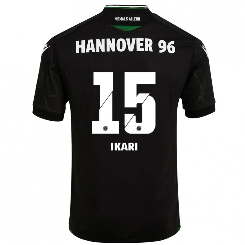 Danxen Kvinder Asuma Ikari #15 Sort Grøn Udebane Spillertrøjer 2025/26 Trøje T-Shirt