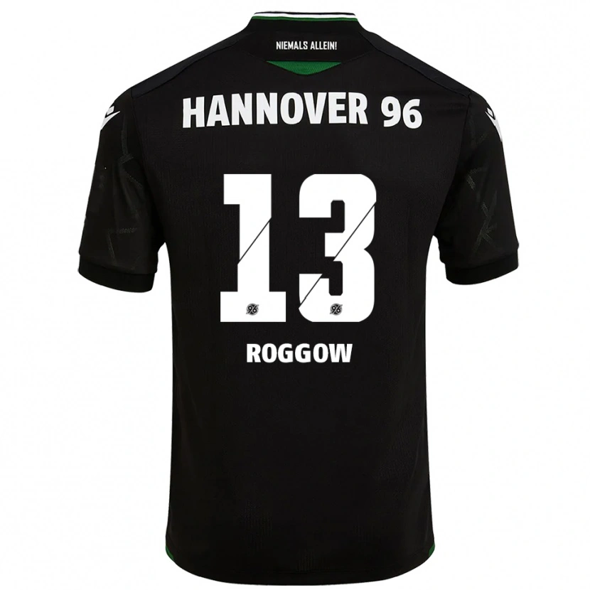 Danxen Kvinder Franz Roggow #13 Sort Grøn Udebane Spillertrøjer 2025/26 Trøje T-Shirt