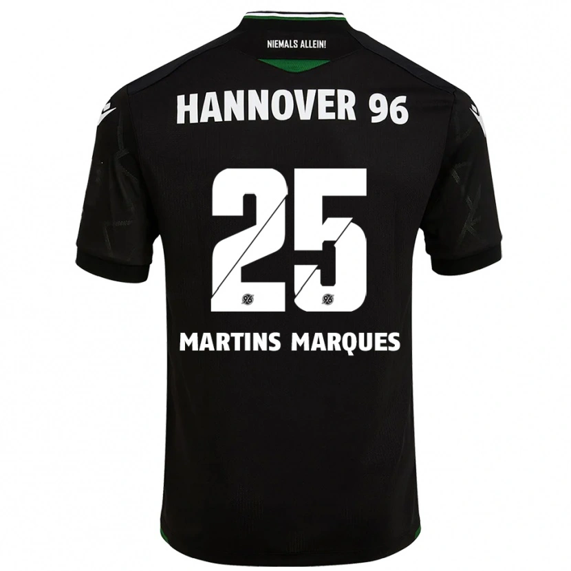 Danxen Kvinder Rafael Martins Marques #25 Sort Grøn Udebane Spillertrøjer 2025/26 Trøje T-Shirt