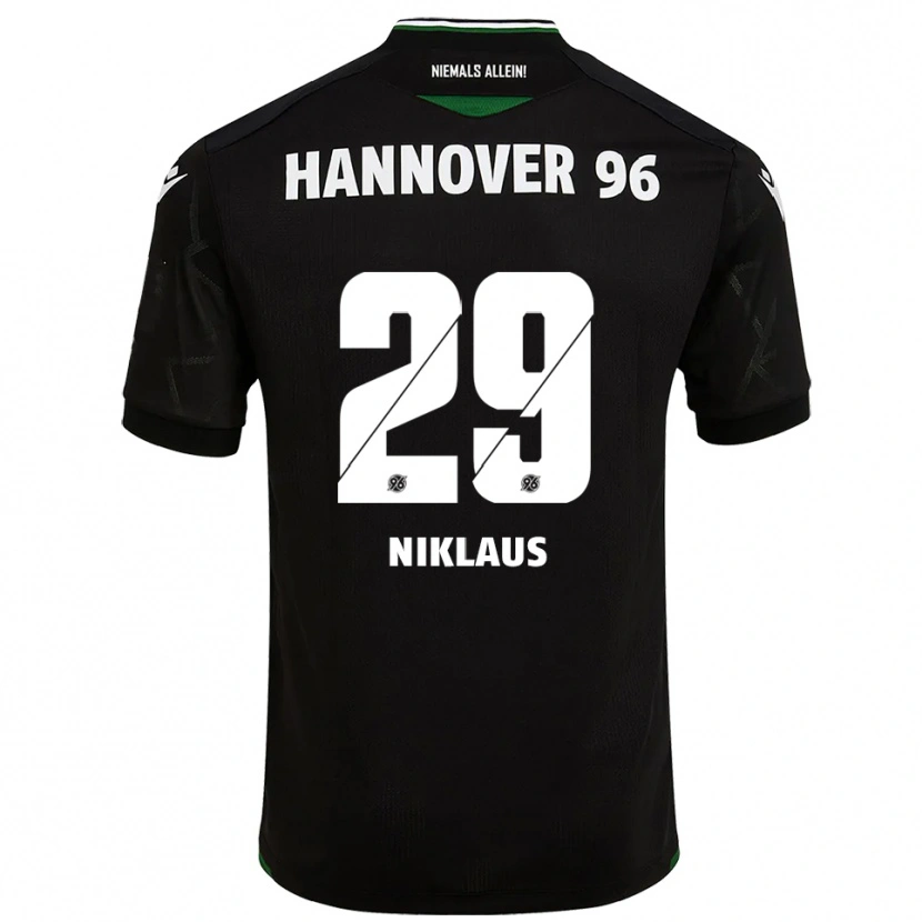 Danxen Kvinder Jeremie Niklaus #29 Sort Grøn Udebane Spillertrøjer 2025/26 Trøje T-Shirt