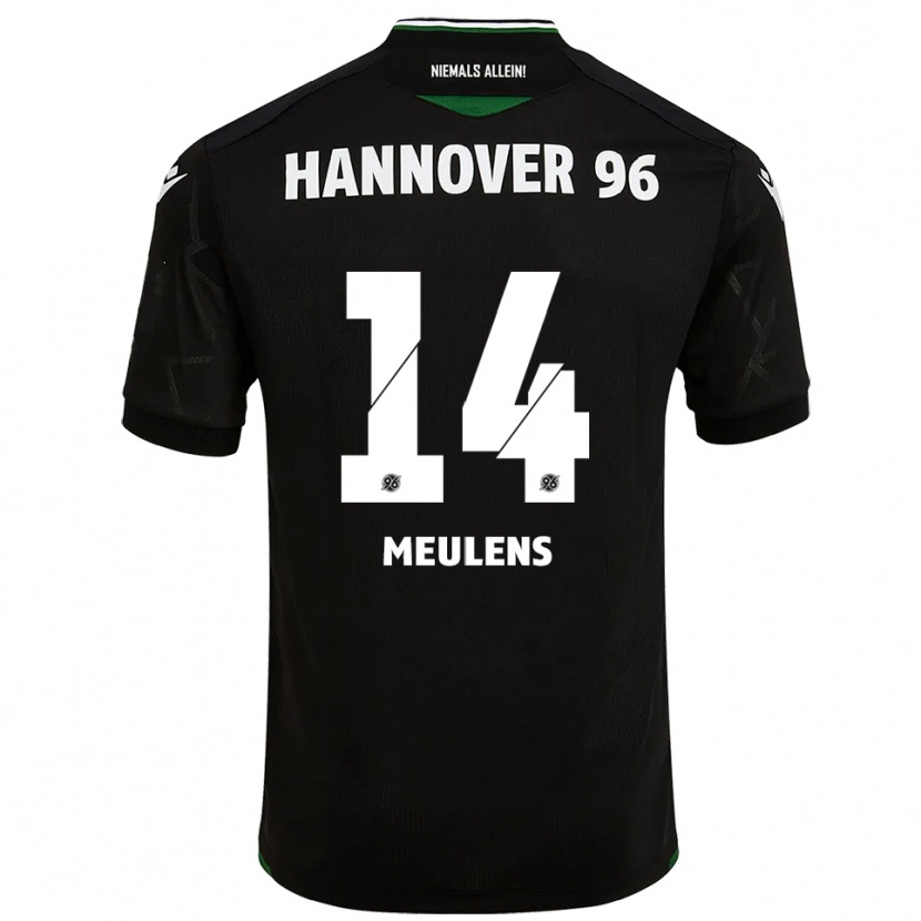 Danxen Kvinder Giordinelo Meulens #14 Sort Grøn Udebane Spillertrøjer 2025/26 Trøje T-Shirt