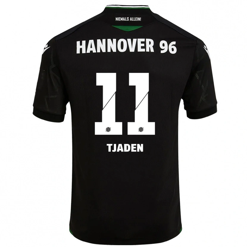 Danxen Kvinder Matti Tjaden #11 Sort Grøn Udebane Spillertrøjer 2025/26 Trøje T-Shirt