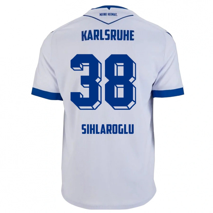 Danxen Kvinder Efe-Kaan Sihlaroglu #38 Hvid Blå Udebane Spillertrøjer 2025/26 Trøje T-Shirt