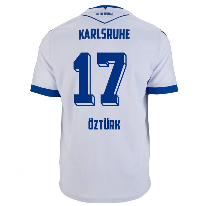Danxen Kvinder Eren Öztürk #17 Hvid Blå Udebane Spillertrøjer 2025/26 Trøje T-Shirt
