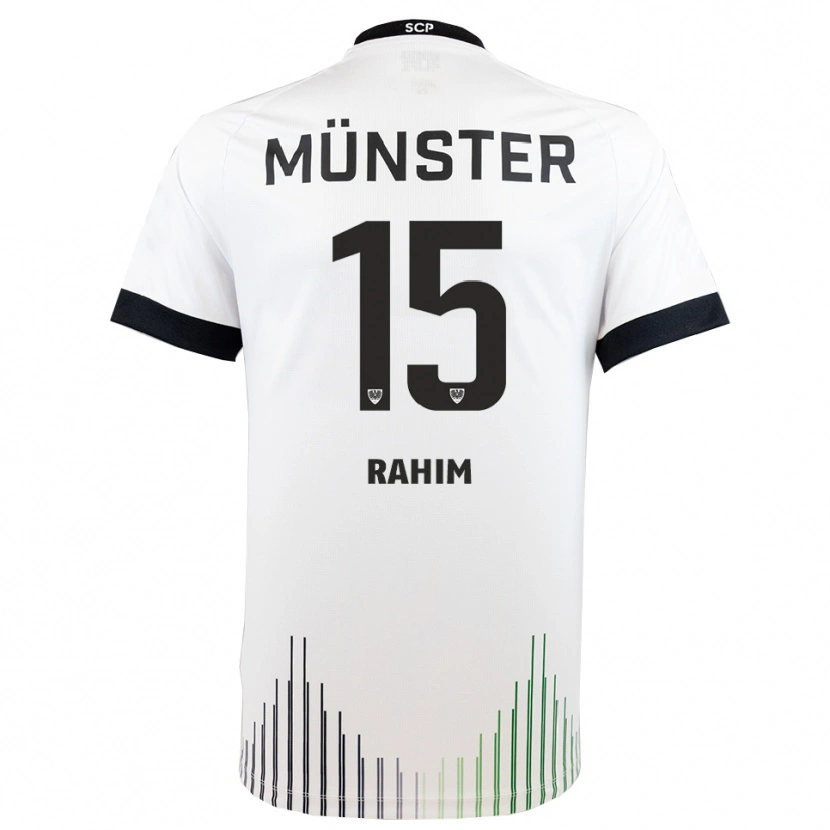 Danxen Kvinder David Rahim #15 Hvid Sort Udebane Spillertrøjer 2025/26 Trøje T-Shirt