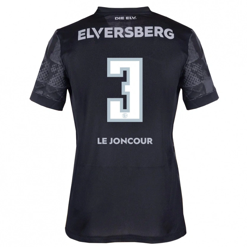 Danxen Kvinder Florian Le Joncour #3 Sort Grå Udebane Spillertrøjer 2025/26 Trøje T-Shirt