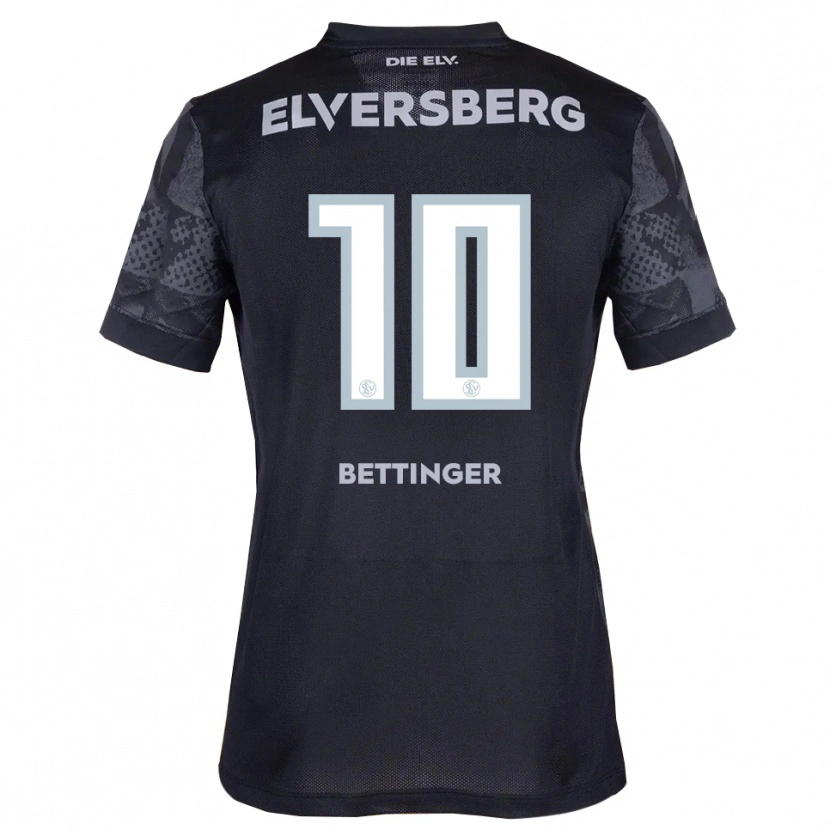 Danxen Kvinder Pierre Bettinger #10 Sort Grå Udebane Spillertrøjer 2025/26 Trøje T-Shirt