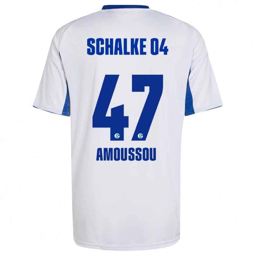 Danxen Kvinder Zaid Tchibara #47 Hvid Blå Udebane Spillertrøjer 2025/26 Trøje T-Shirt