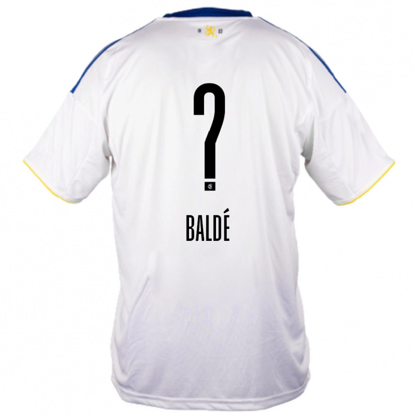 Danxen Kvinder Madi Baldé #0 Hvid Blå Gul Udebane Spillertrøjer 2025/26 Trøje T-Shirt