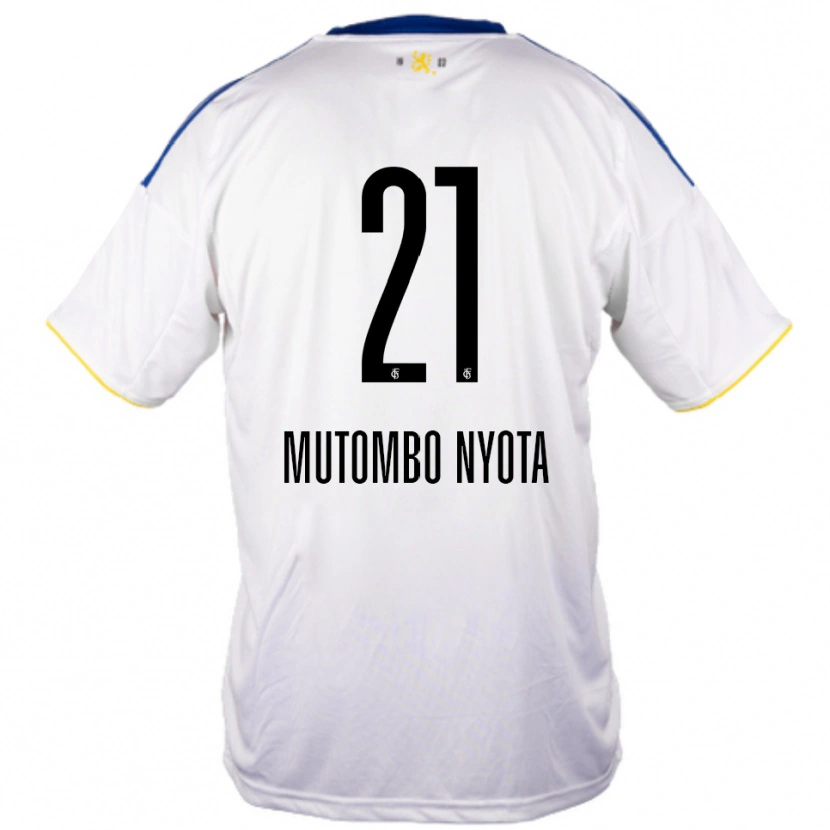 Danxen Kvinder Jael Mutombo Nyota #21 Hvid Blå Gul Udebane Spillertrøjer 2025/26 Trøje T-Shirt