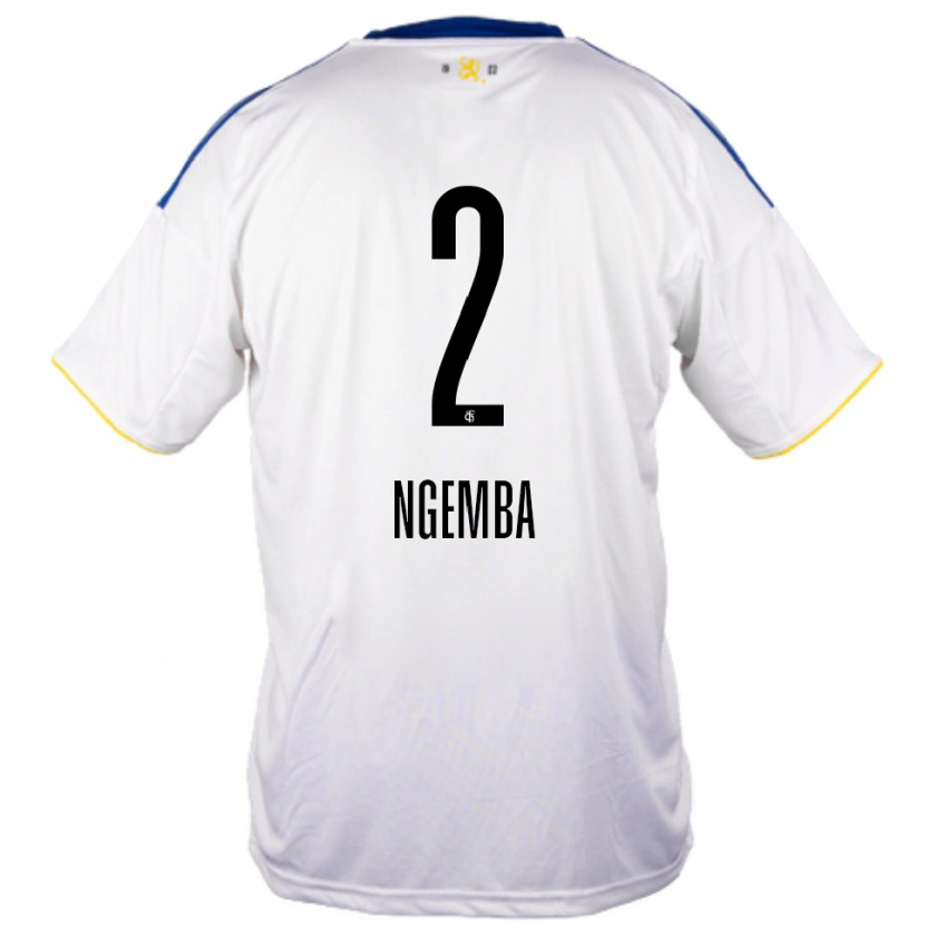 Danxen Kvinder Dejan Ngemba #2 Hvid Blå Gul Udebane Spillertrøjer 2025/26 Trøje T-Shirt