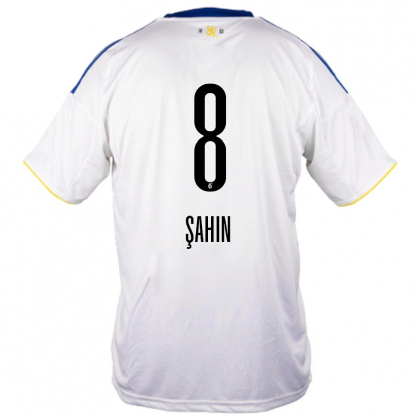 Danxen Kvinder Leo Şahin #8 Hvid Blå Gul Udebane Spillertrøjer 2025/26 Trøje T-Shirt