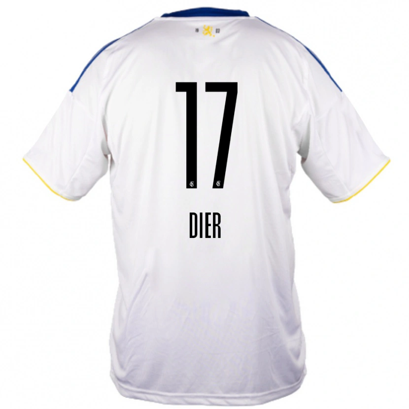 Danxen Kvinder Lucas Dier #17 Hvid Blå Gul Udebane Spillertrøjer 2025/26 Trøje T-Shirt