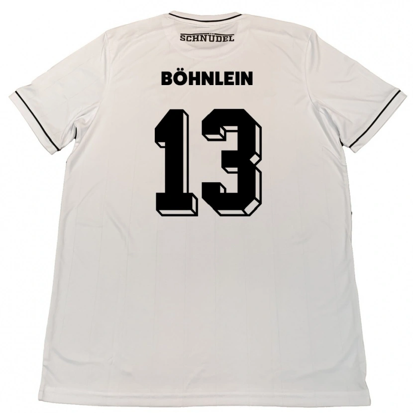 Danxen Kvinder Kristian Böhnlein #13 Hvid Sort Udebane Spillertrøjer 2025/26 Trøje T-Shirt