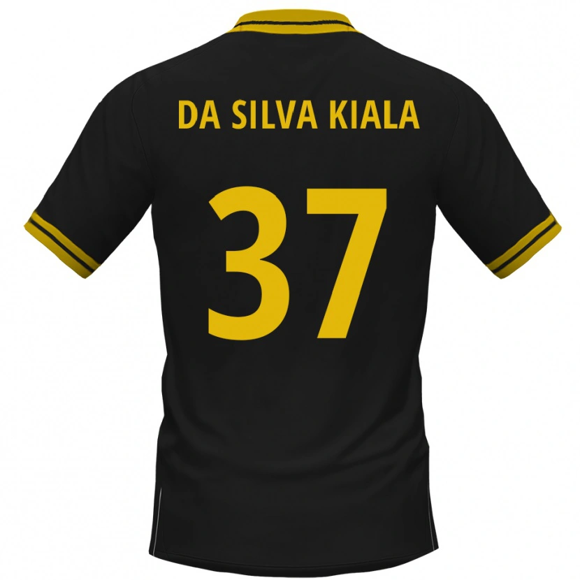 Danxen Kvinder Joel Da Silva Kiala #37 Sort Gul Udebane Spillertrøjer 2025/26 Trøje T-Shirt