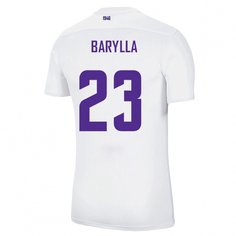 Danxen Kvinder Anthony Barylla #23 Hvid Grøn Udebane Spillertrøjer 2025/26 Trøje T-Shirt