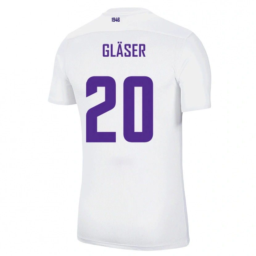 Danxen Kvinder Philipp Gläser #20 Hvid Grøn Udebane Spillertrøjer 2025/26 Trøje T-Shirt