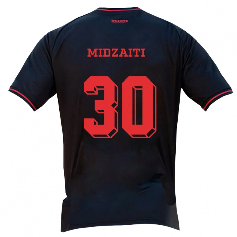 Danxen Kvinder Luan Midzaiti #30 Sort Rød Hvid Udebane Spillertrøjer 2025/26 Trøje T-Shirt