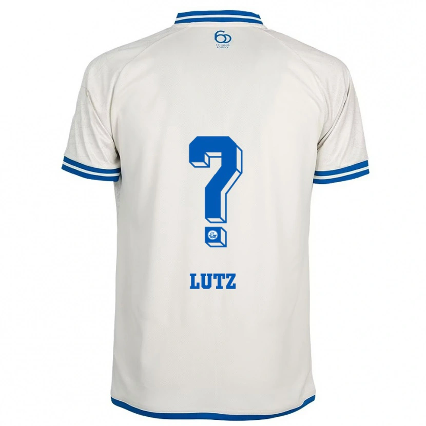 Danxen Kvinder Marvin Lutz #0 Hvid Blå Udebane Spillertrøjer 2025/26 Trøje T-Shirt