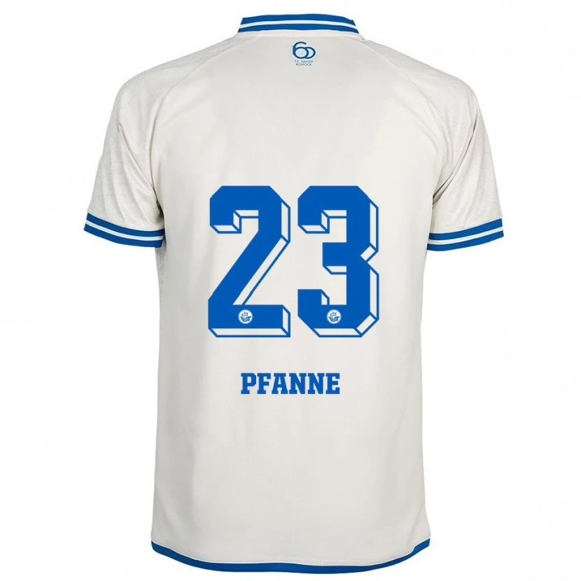 Danxen Kvinder Franz Pfanne #23 Hvid Blå Udebane Spillertrøjer 2025/26 Trøje T-Shirt