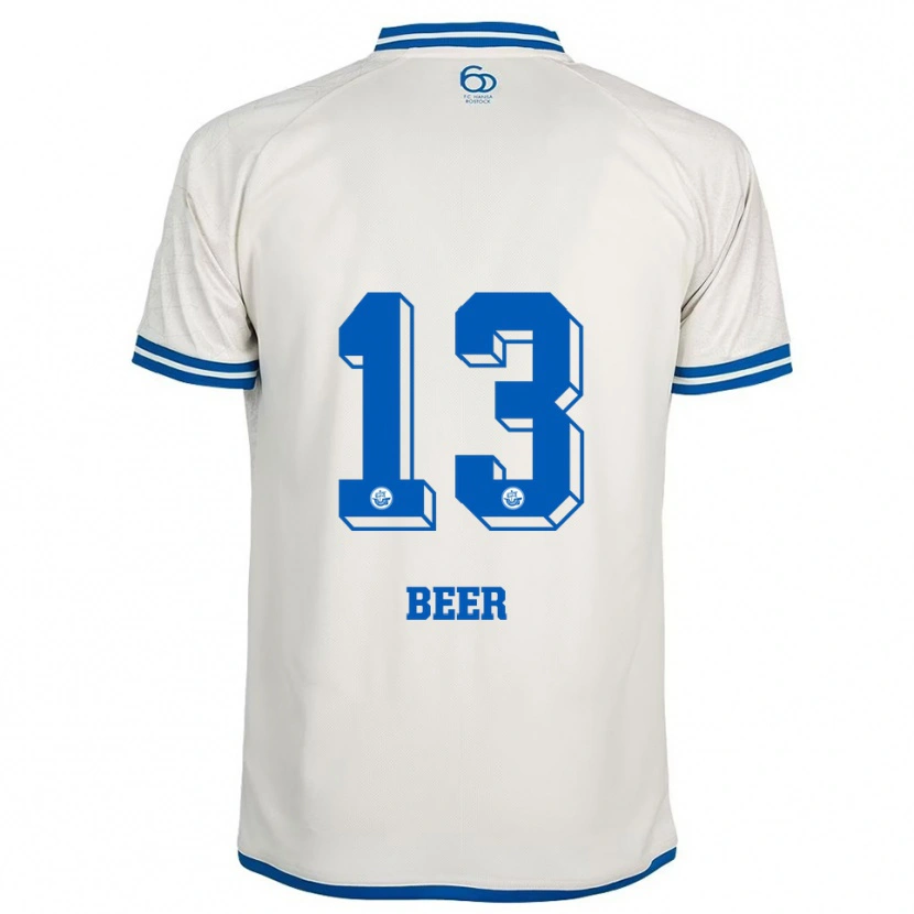 Danxen Kvinder Darian Beer #13 Hvid Blå Udebane Spillertrøjer 2025/26 Trøje T-Shirt