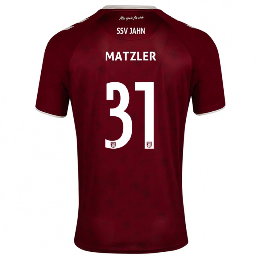Danxen Kvinder Leo Mätzler #31 Burgundy Hvid Udebane Spillertrøjer 2025/26 Trøje T-Shirt
