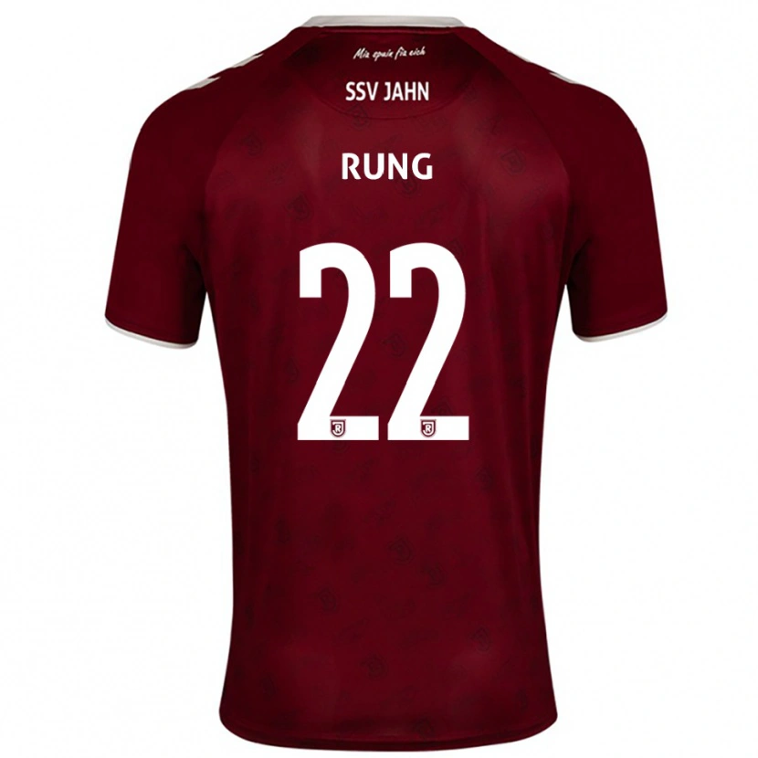 Danxen Kvinder Julian Rung #22 Burgundy Hvid Udebane Spillertrøjer 2025/26 Trøje T-Shirt