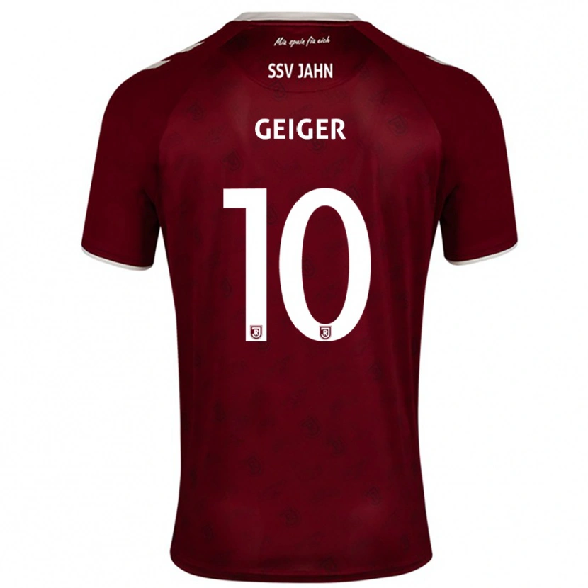 Danxen Kvinder Maximilian Geiger #10 Burgundy Hvid Udebane Spillertrøjer 2025/26 Trøje T-Shirt