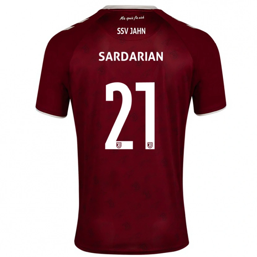 Danxen Kvinder Antony Sardarian #21 Burgundy Hvid Udebane Spillertrøjer 2025/26 Trøje T-Shirt
