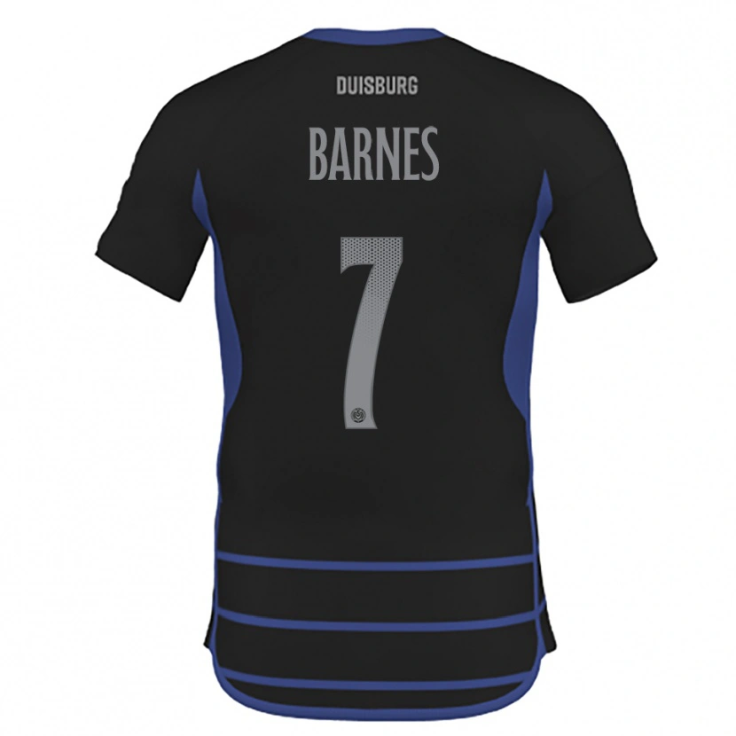Danxen Kvinder Sejoba Barnes #7 Sort Blå Udebane Spillertrøjer 2025/26 Trøje T-Shirt