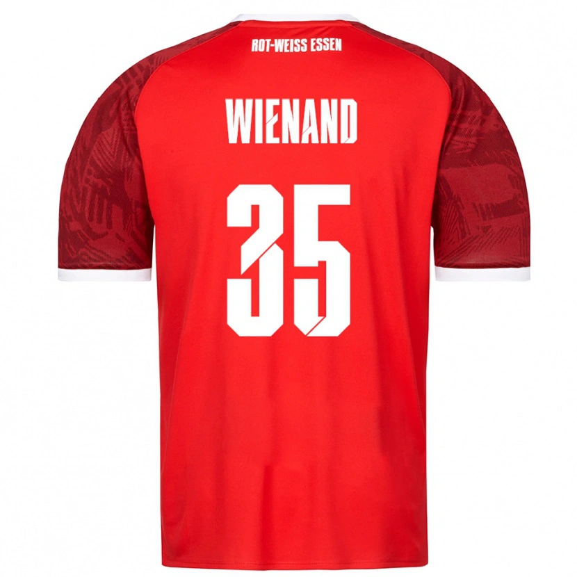 Danxen Kvinder Felix Wienand #35 Rød Burgundy Hvid Udebane Spillertrøjer 2025/26 Trøje T-Shirt