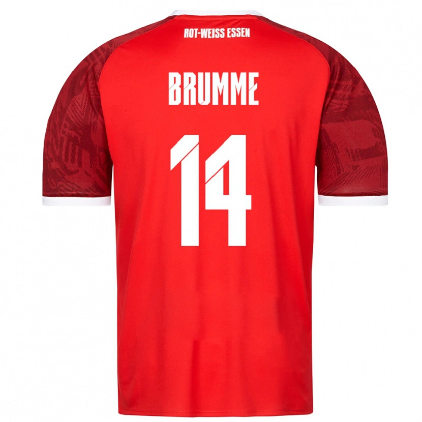 Danxen Kvinder Lucas Brumme #14 Rød Burgundy Hvid Udebane Spillertrøjer 2025/26 Trøje T-Shirt