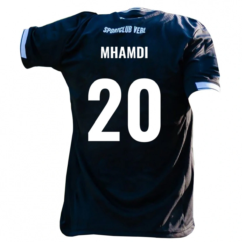 Danxen Kvinder Oualid Mhamdi #20 Sort Hvid Udebane Spillertrøjer 2025/26 Trøje T-Shirt