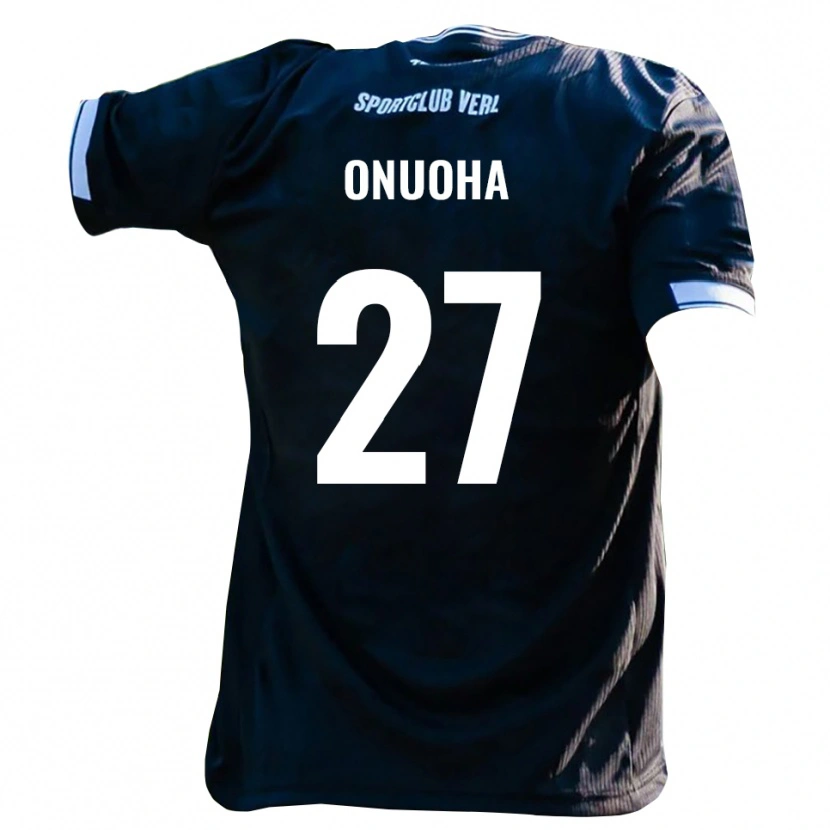 Danxen Kvinder Chilohem Onuoha #27 Sort Hvid Udebane Spillertrøjer 2025/26 Trøje T-Shirt