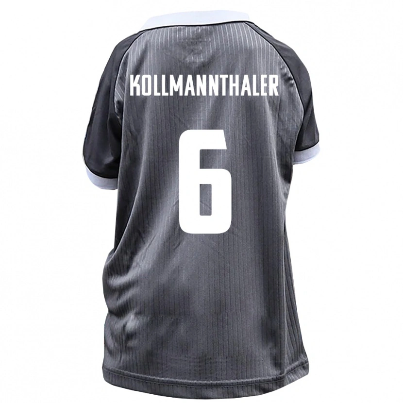 Danxen Kvinder Elischa Kollmannthaler #6 Grå Hvid Udebane Spillertrøjer 2025/26 Trøje T-Shirt