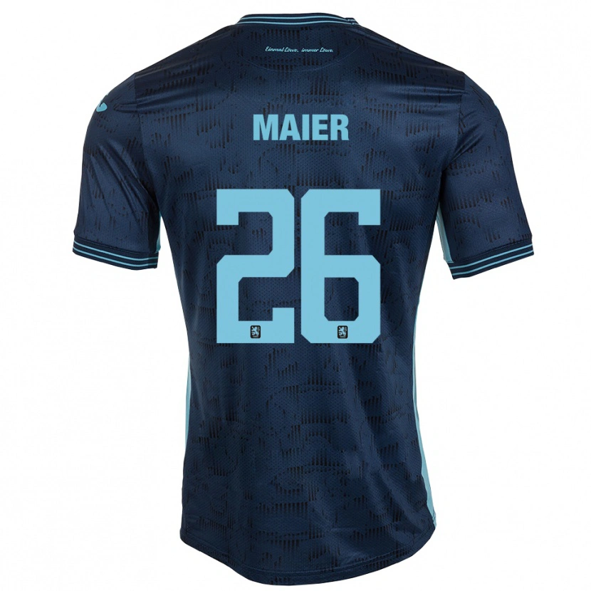Danxen Kvinder Philipp Maier #26 Royal Blå Udebane Spillertrøjer 2025/26 Trøje T-Shirt