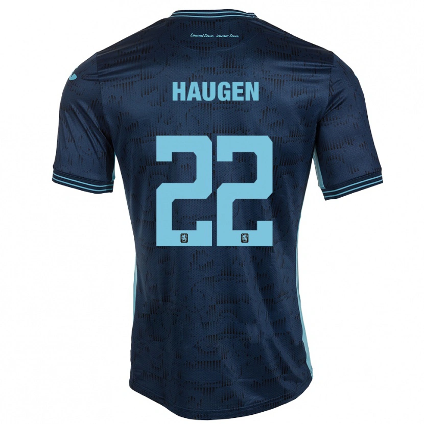 Danxen Kvinder Sigurd Haugen #22 Royal Blå Udebane Spillertrøjer 2025/26 Trøje T-Shirt